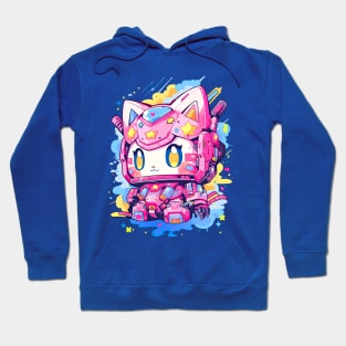 SHOOTING STAR LAZER KITTY | Mecha Neko Army | PROUD OTAKU Hoodie